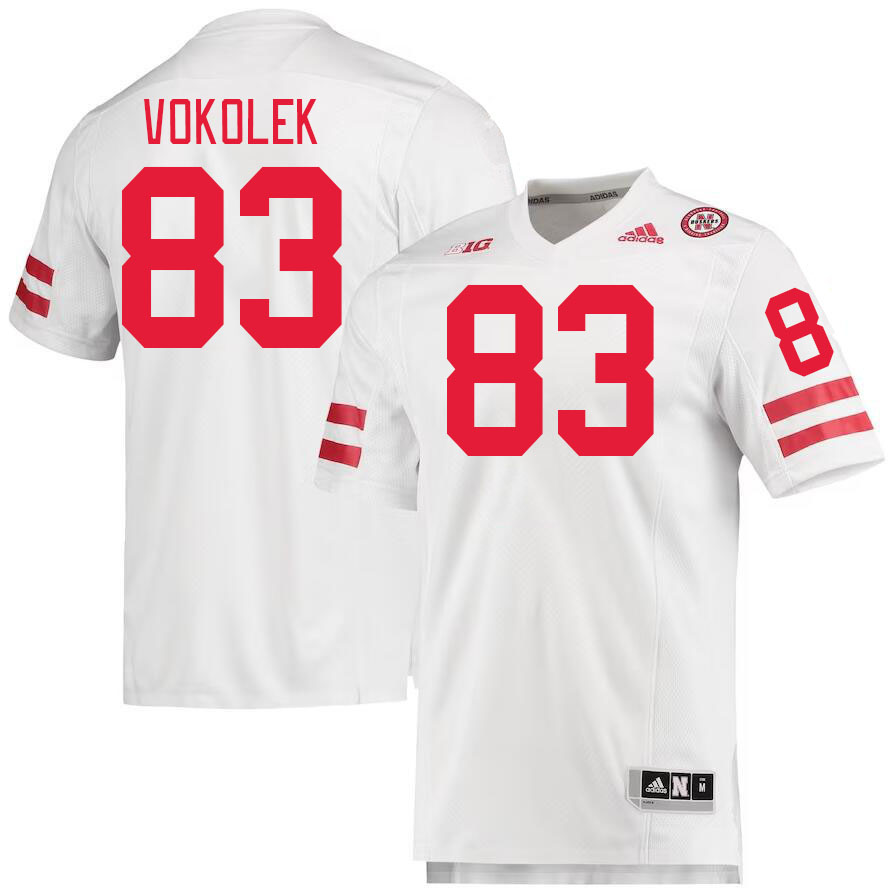 #83 Travis Vokolek Nebraska Cornhuskers Jerseys Football Stitched-White